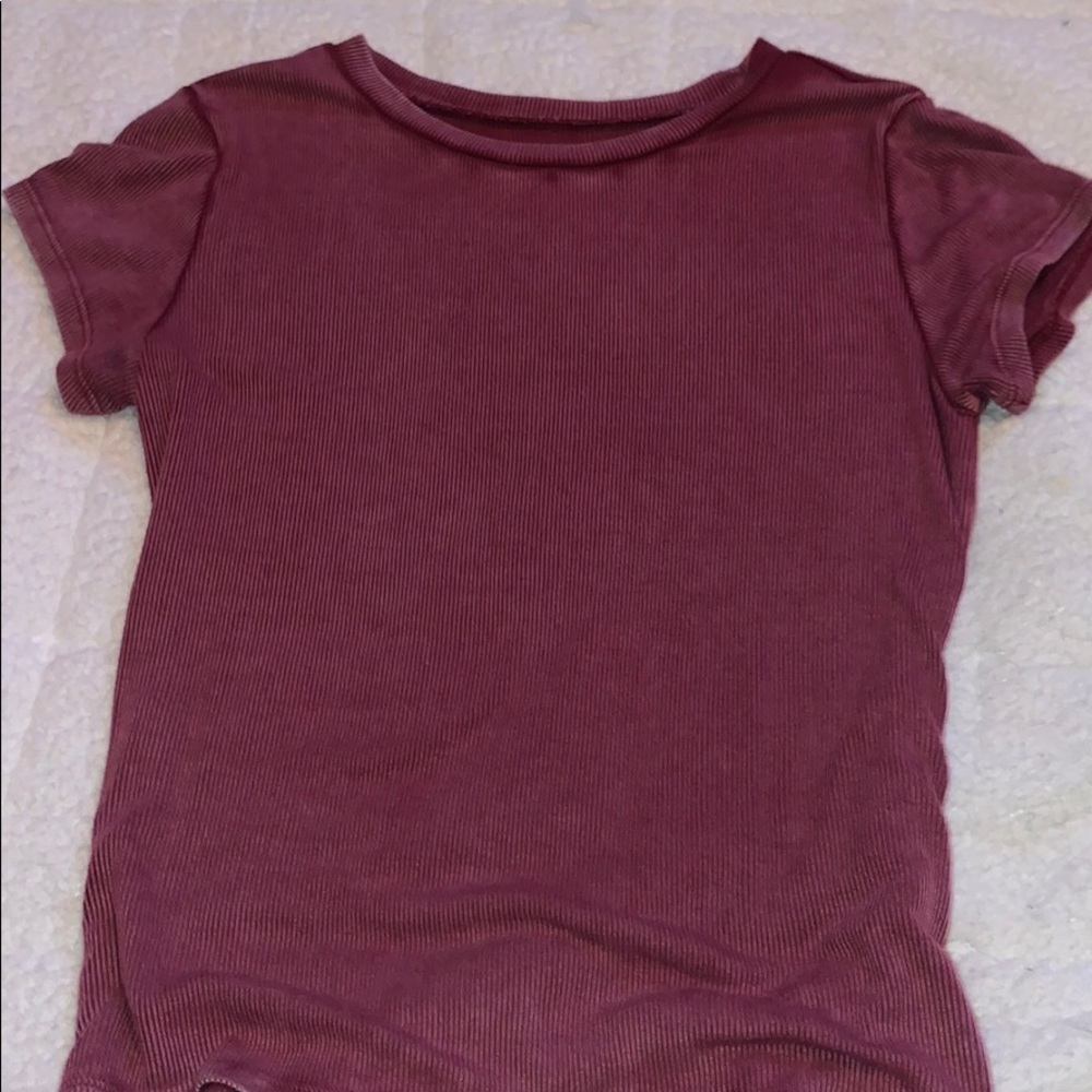 maroon velvet tshirt